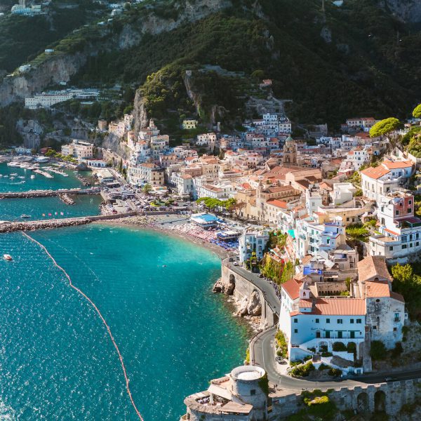 Seacoast of Amalfi in summer. Amalfi coast